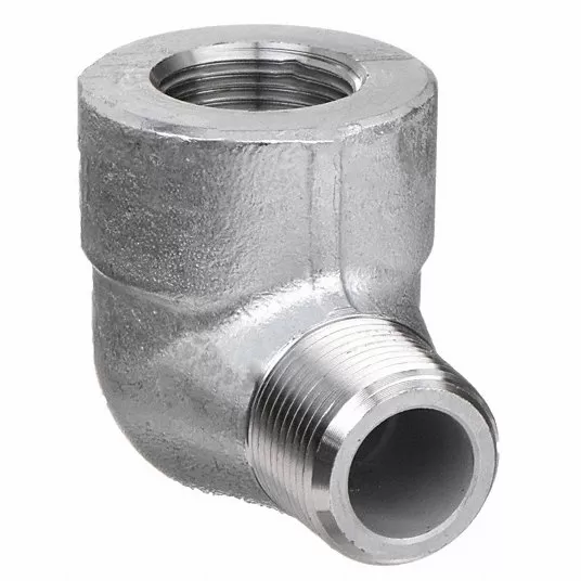 جرينجر ابروفد كوع, 90 درجة, مصنوع من الفولاذ المطروق, حجم الأنبوب 1/4 بوصة × 1/4 بوصة, NPT x NPT, الفئة 3000 1MPD2