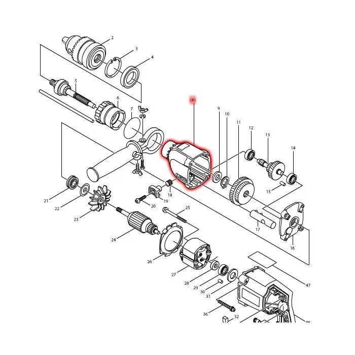ماكيتا كامة B للموديلات HP2000, HP2010N 223054-2