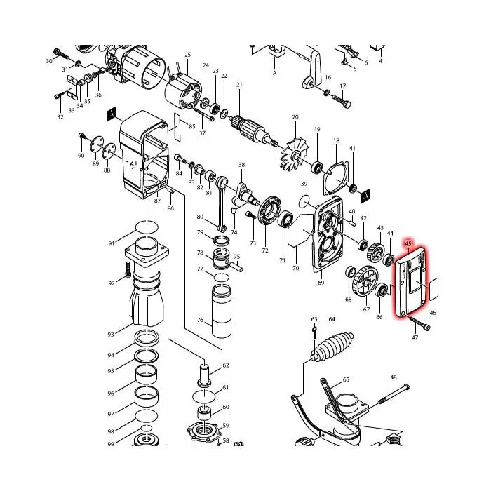 ماكيتا غطاء ترس كامل، للموديلات HM1303, HM1303B 316732-2