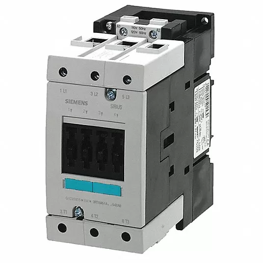 سيمنز موصل مغناطيسي 240V AC IEC ,عدد الأقطاب 3, حمولة كاملة80 أمبير 13Y629 3RT1045-1AP00