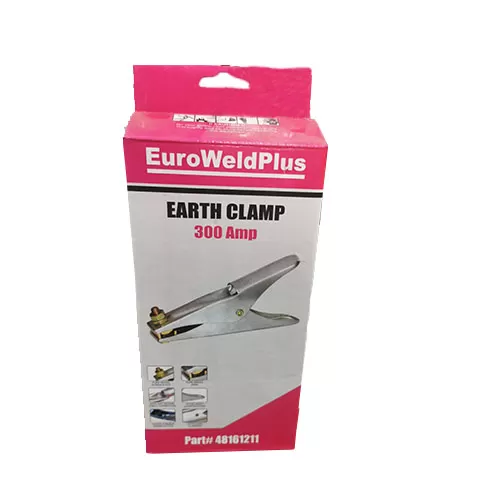 Euro Weld Plus Earth Clamp, 300 Amp, Brass Jaws 48161211