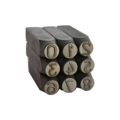 ستوني مجموعة أختام أرقام, فولاذية باللون الرمادي, مقاس 6مم, 9 قطع 8169616