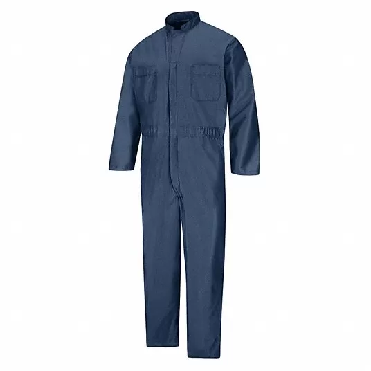 Arab Pro Static Controlled Coverall, L ( 42 1/2 inch x 53 inch ), Navy, Regular, Polyester, Zipper CK44NVRGL