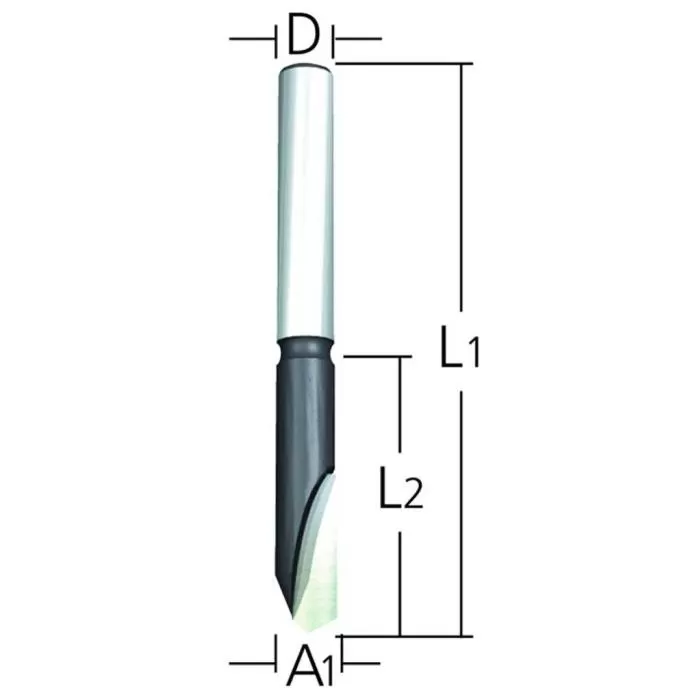 ماكيتا إكسسوارات, إطار مستقيم - لقمة تفريز (6 مم) D-16988