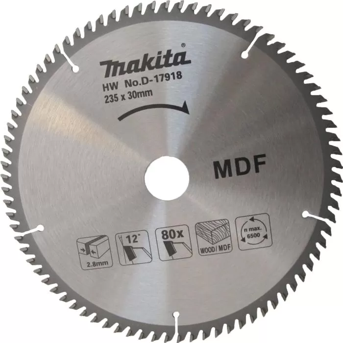 ماكيتا إكسسوارات, (MDF) لوح ألياف متوسط الكثافة متخصص في التقطيع 235 ملم D-17918