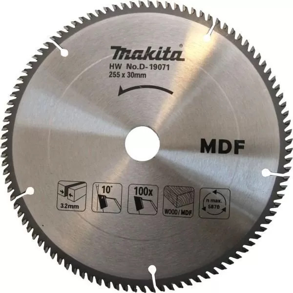 ماكيتا إكسسوارات, (MDF) لوح ألياف متوسط الكثافة متخصص في التقطيع 254 ملم D-19071