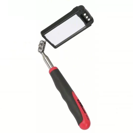 Ullman Inspection Mirror, LED Lighted Telescoping, 1 Piece, Mirror Size 2-1/4 x 3-1/2 inch HTK-2LT