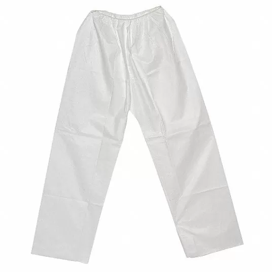 جرينجر ابروفد سروال يمكن التخلص منه, مقاس صغير, لون أبيض, خصر مرن PANT-KG-S