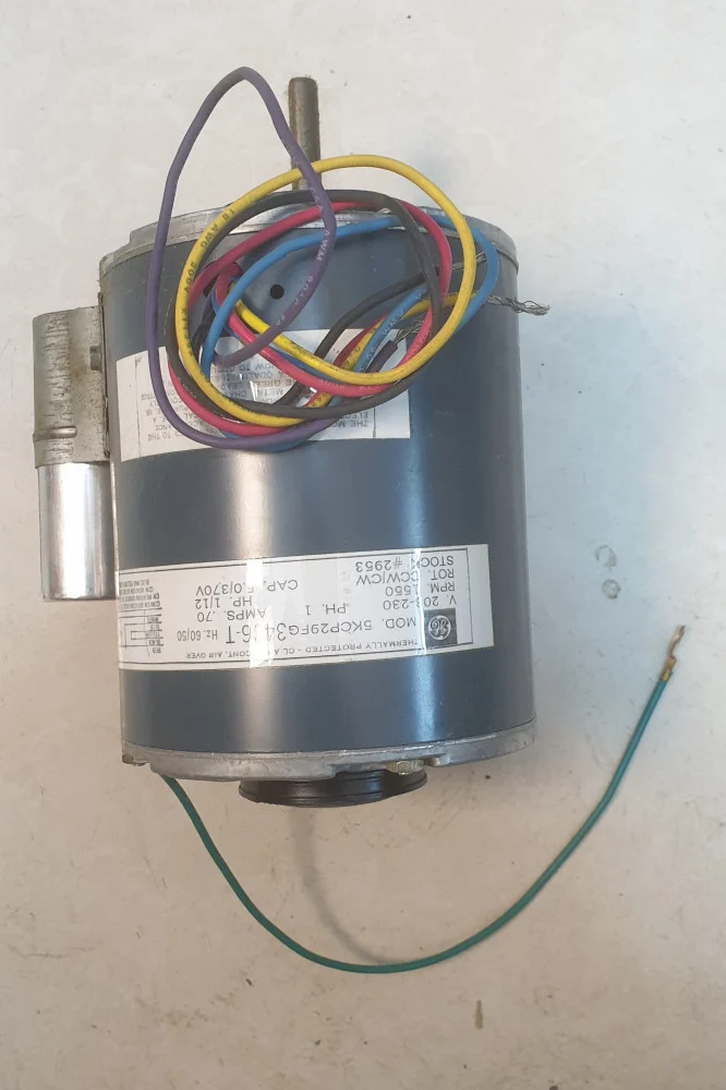 #05809A ماطور جنرال الكتريك / MOTOR GE 5KCP29FG3406T 1/12HP 230V-1-50-60HZ 1PH RPM 1550 CW/CCW S-SHAFT 1-1/2X 3/8