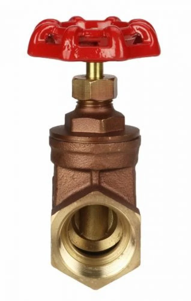 #02784A  حنفية برونز 1/4 1 / BRASS GATE VALVE 1-1/4 INCH  NPT THREAD 200
