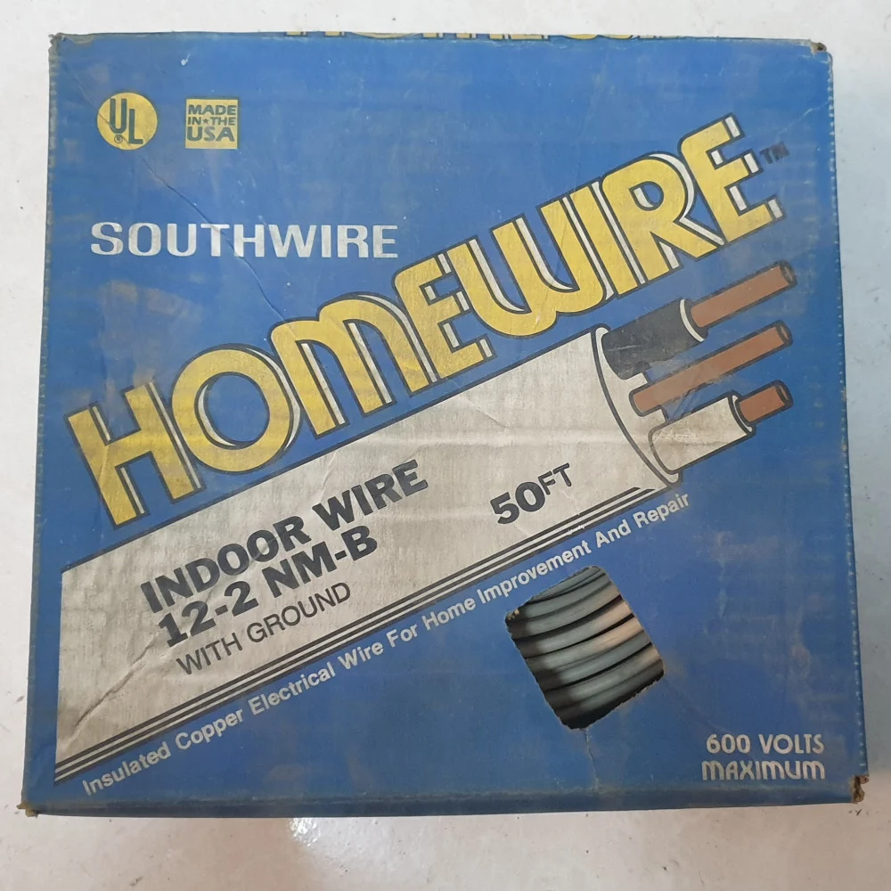 #03151A سلك امريكي صلب 3 خط / SOUTH WIRE CABLE 12-2 NM-B  50 FEE LONG