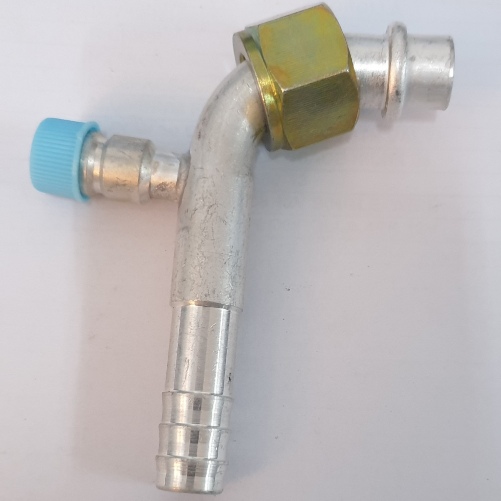 #10880C كوع مع بلف تعبئة فريون المنيوم / CONNECTOR 5/8" 90D ELBOW W/V