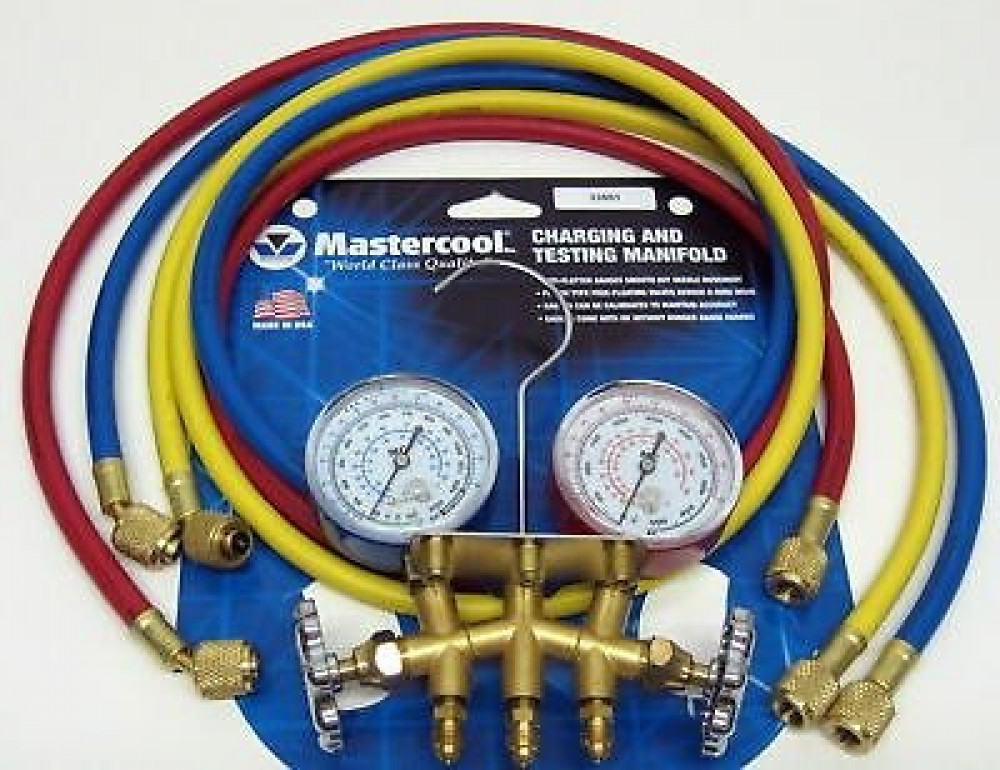 #11101A ساعة تعبئة فريون امريكي /MANIFOLD GAGE SET MASTER COOL USA BRAND