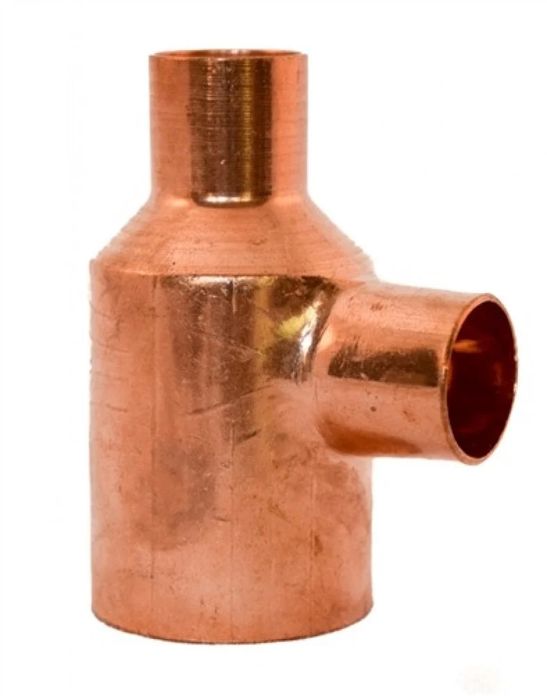 #02272A قسام تي نحاس امريكي / COPPER TEE REDUCER  1 5/8 X 1 1/8 X 1 1/8 INCH