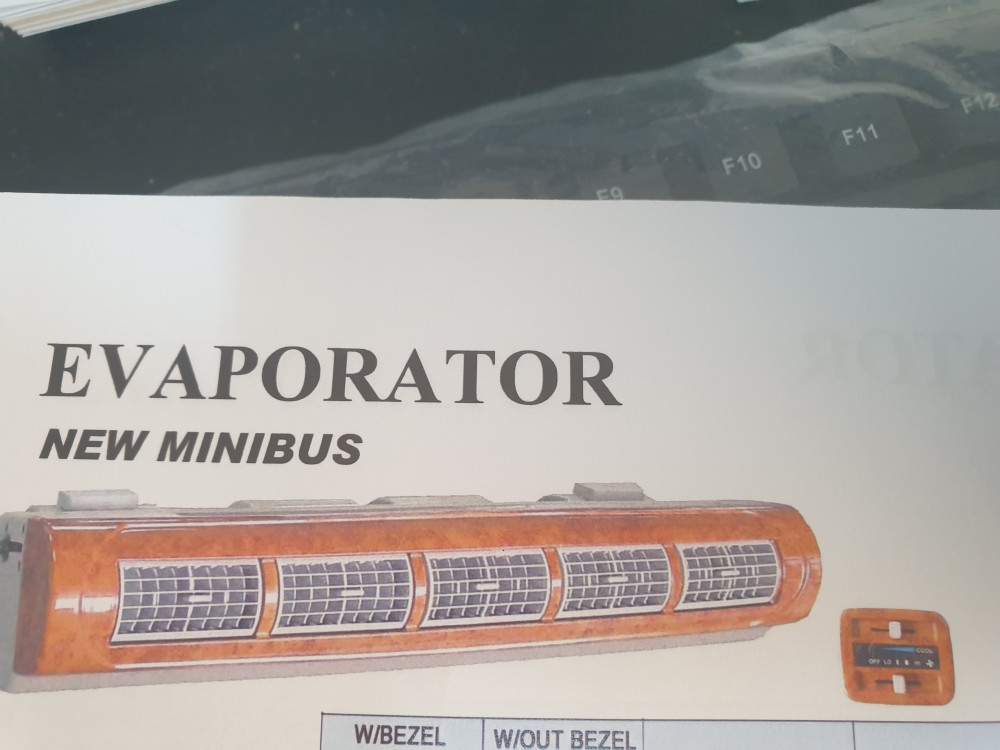 #10341T شنطة تبريد باص لون خشبي /EVAPORATOR BEU-228L-100 12V 5 HOLE