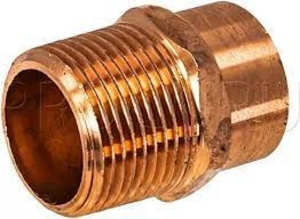 #02325A ادابتر نحاس ذكر / COPPER MALE ADAPTOR 1 1/8 INCH THREAD AND SOLDER