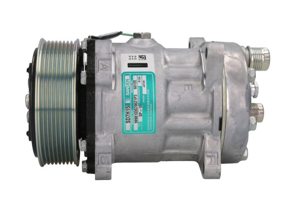 #10733J  كمبروسر سيباره مان 24 فولت 8 خط COMPRESSOR SANDEN MAN TRUCK SD7H15-  24V EAR MOUNT