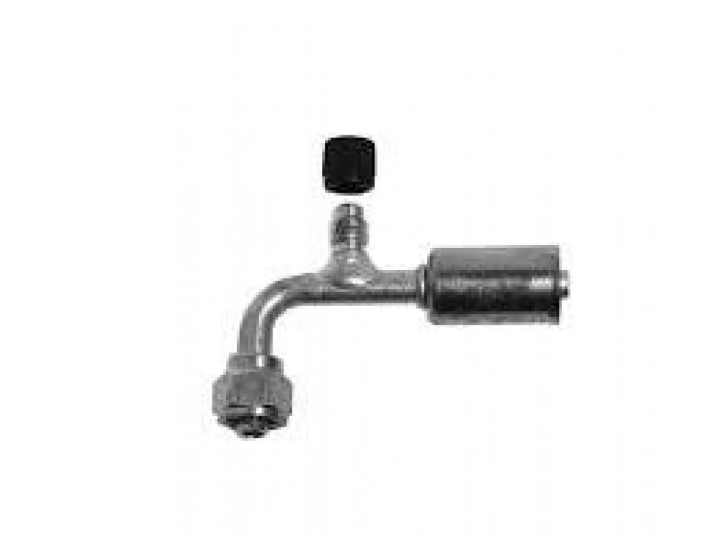 #10693W كوع مع بلف 90 درجه / CONNECTOR 1/2" 90 D ELBOW W/VALVE R-12 O-RING
