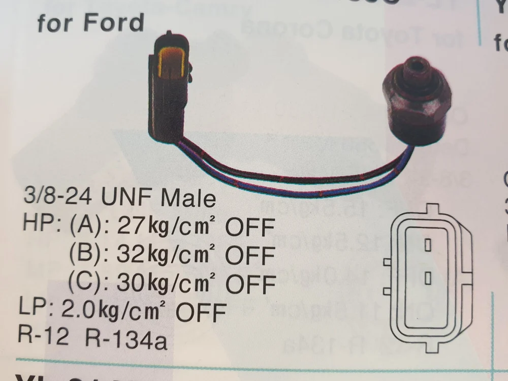 #10487W حساس بريشر سوتش فورد /PRESSURE SWITCH FORD 3/8"