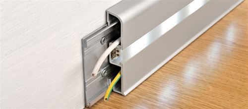 Ceramic corner profile aluminum single channel with groove 80 mm PKLEDAA80