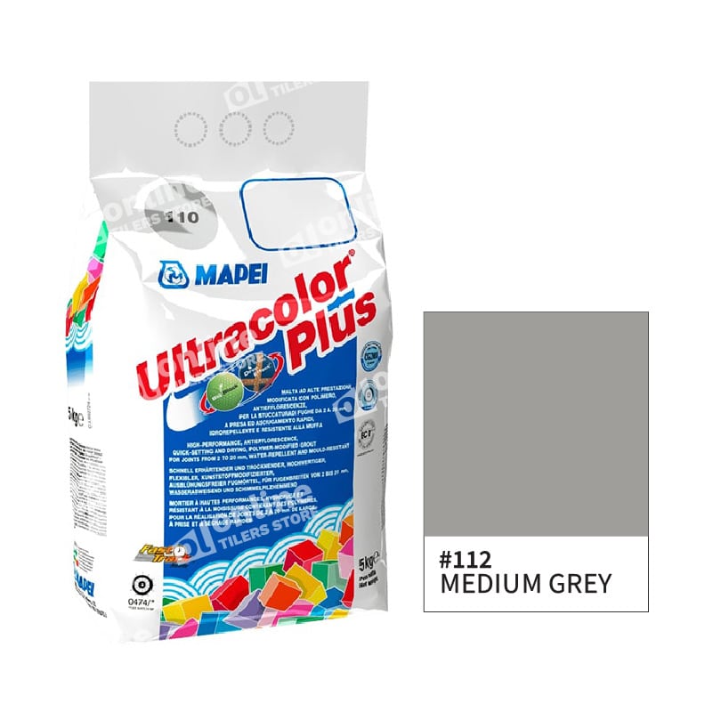 Mapei Italian anti-bacterial grout 5kg No. 112 Gray