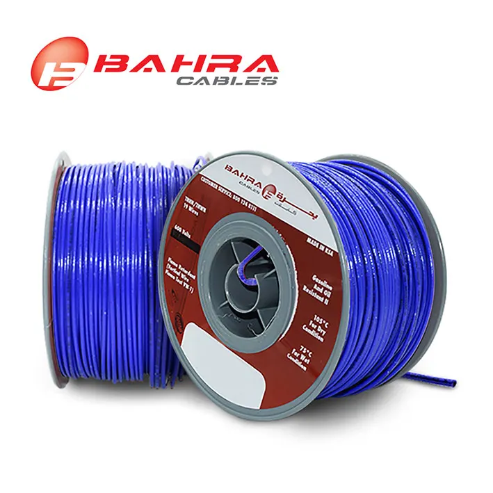 بحرة - سلك كهربائي نحاس - المواصفات الأمريكية - THHN - مقاس 10 AWG - أزرق - 600 فولت - 152.44 متر
