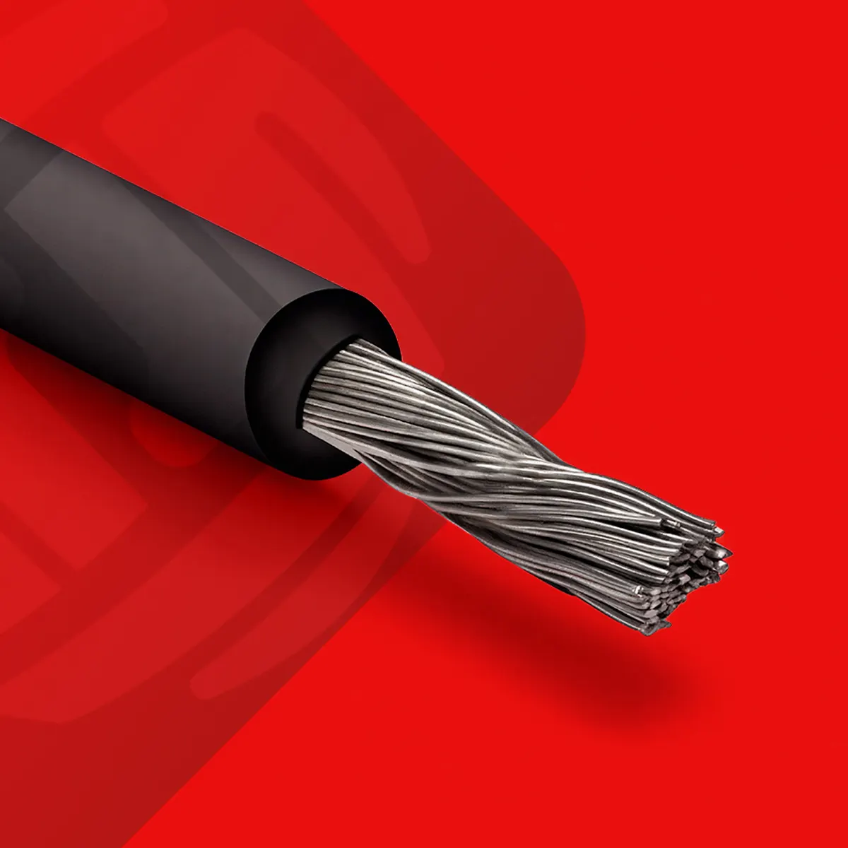 بحرة - سلك 1X4 مم - نحاس Solar Cable Low Voltage - LS0H - لون أسود - المواصفات البريطانية