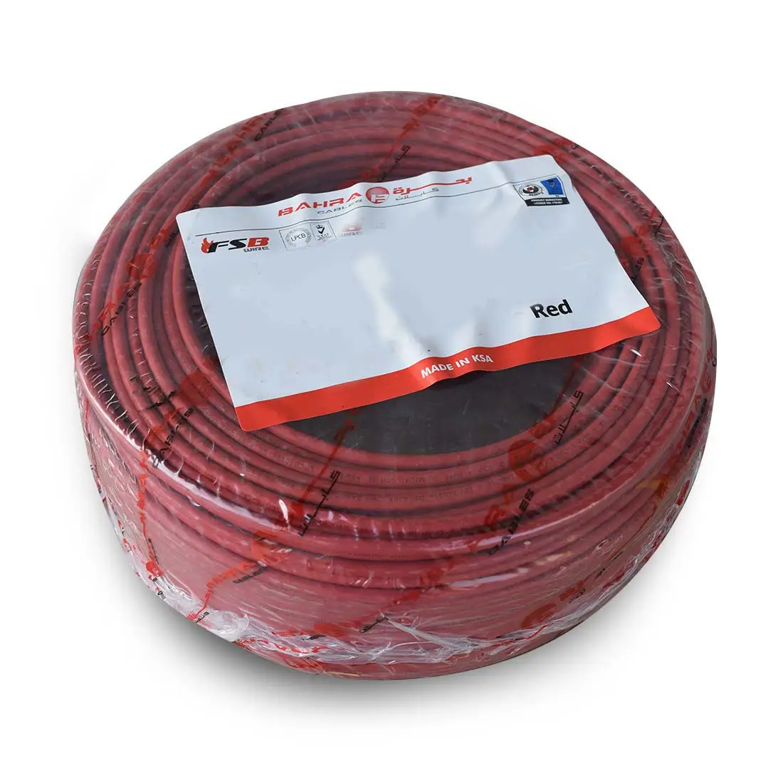 بحرة - سلك كهربائي نحاس - LS0H - المواصفات البريطانية - NYA - مقاس 16 مم - أحمر - 450/750 فولت - 91.44 متر