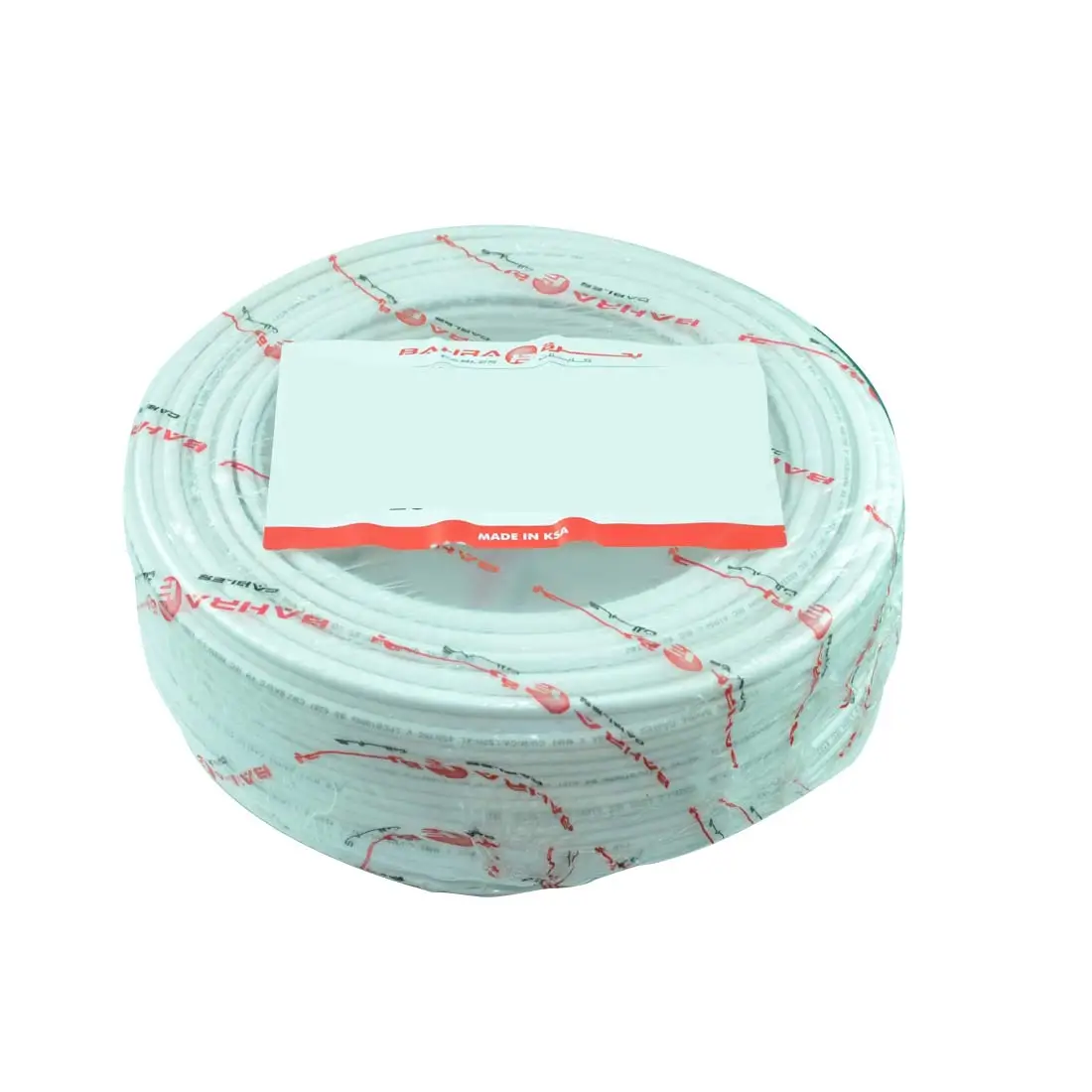 بحرة - سلك كهربائي نحاس - LS0H - المواصفات البريطانية - NYA - مقاس 1.5 مم - أبيض - 450/750 فولت - 91.44 متر
