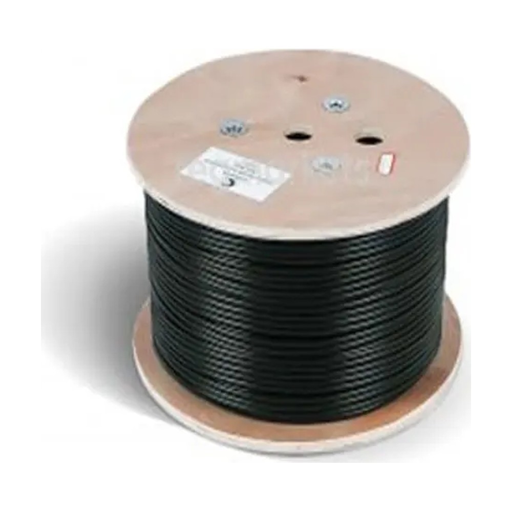 بلدن - كيبل سماعة مجدول - 2 خط - مقاس 22AWG - لون أسود - 305 متر/اللفة - TIN CU/FHDPE/SHLD/PVC