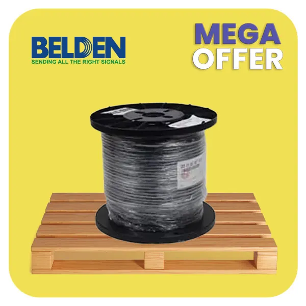 بلدن - كيبل تحكم - 4 خط - مقاس 22AWG - لون أسود - 305 متر/اللفة - RS-485, Stranded, Shielded