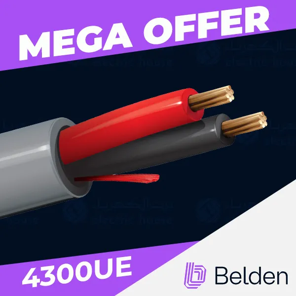 بلدن - كيبل سماعة - 2 خط - مقاس 18AWG - لون رمادي - 500 متر/اللفة - CU/UNSH/PE/FRNC/LSNH
