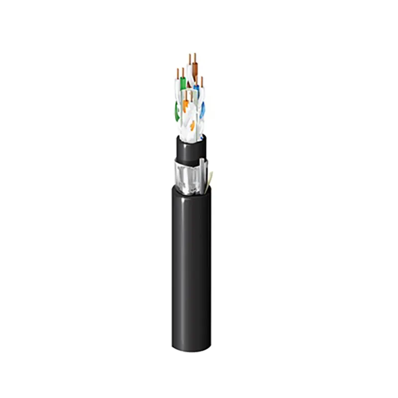 بلدن - كابل CAT6A، F/UTP محمي - خارجي - 305 متر/لفة - لون أسود