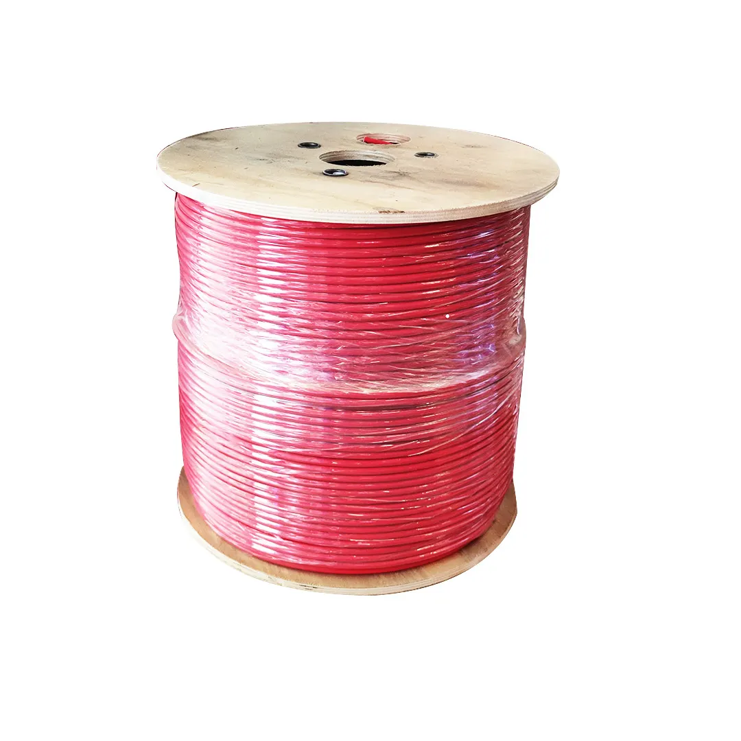 داتوايلر - سلك إنذار حريق 2 خط مقاس 1.5 مم - مسلح - لون أحمر - 500 متر/لفة - SOLID CABLE,300/500V,ALUMINIUM FOIL, FRNC/LS0H