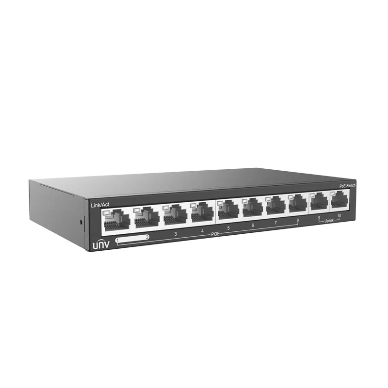 يونيفيو - محول إيثرنت غير مُدار 8 منافذ مع منفذين Uplink (PoE)