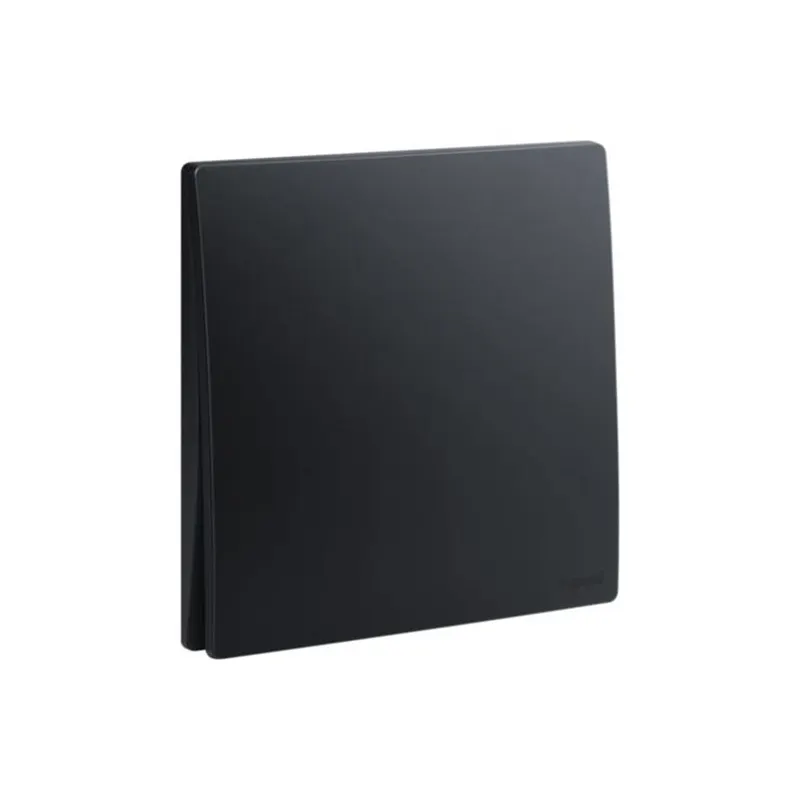 ليجراند - زر الضغط Mallia Senses، مفرد، 10A، 250V، بدون علامات، Matt Black