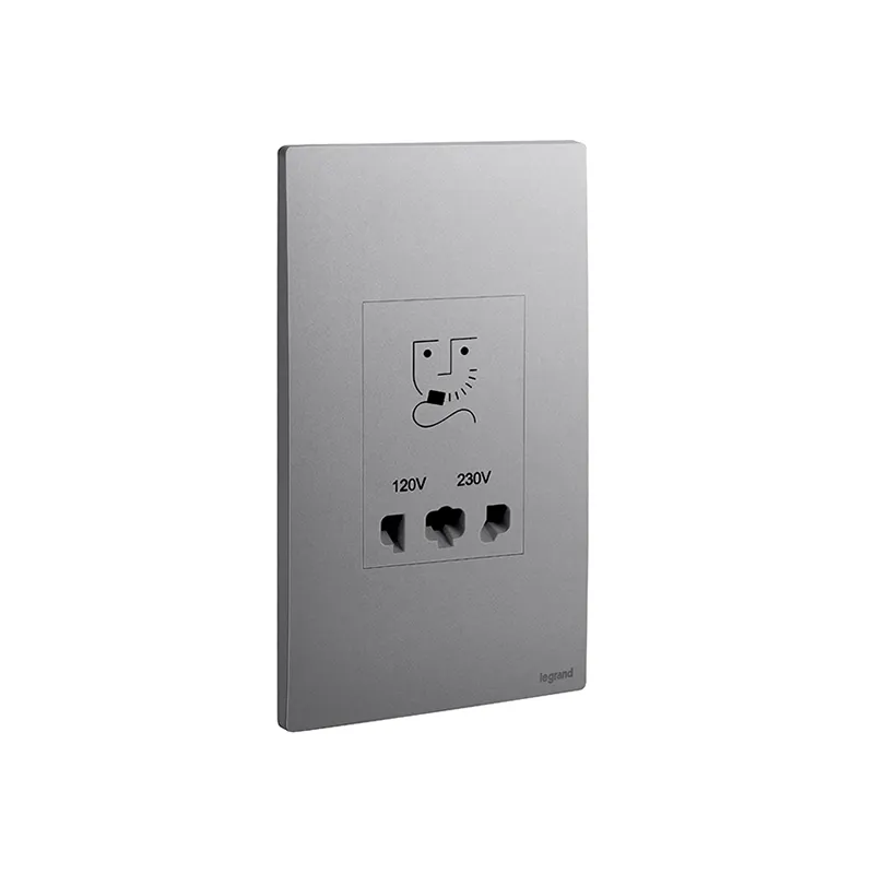 ليجراند - مخرج مقبس حلاقة Mallia Senses، مجوز، 120/240V، Dark Silver