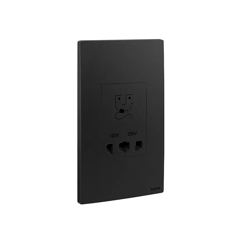 ليجراند - مخرج مقبس حلاقة Mallia Senses، مجوز، 120/240V، Matt Black