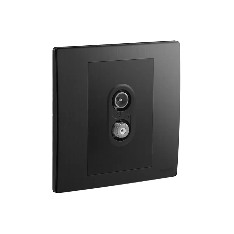 ليجراند - مقبس TV-SAT Mallia Senses، مفرد، Brushed Black