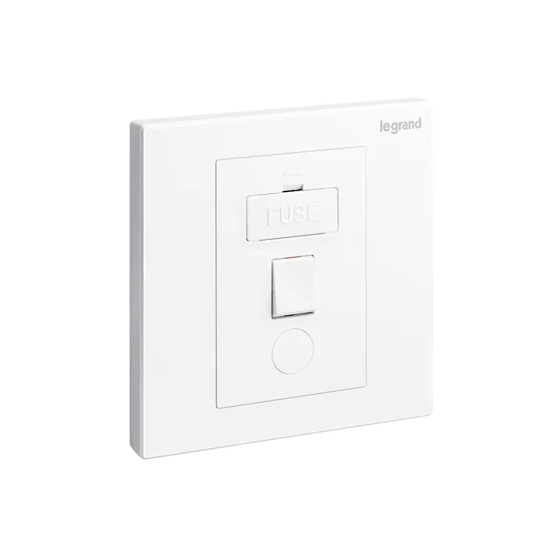 ليجراند - وحدة الاتصال المؤمنة Galion، مفرد، مفتاح، 13A، 250V، مع منفذ سلك، Matt Black