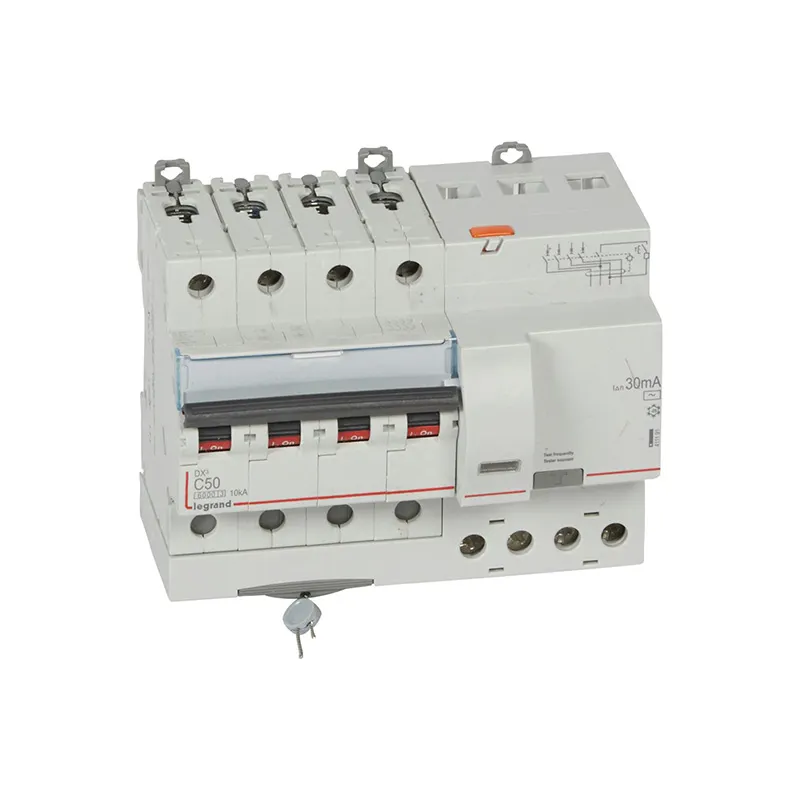 ليجراند - RCBO DX3، 6000A، 4 أقطاب، 50A، 400V، منحنى C، AC، 30mA