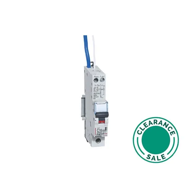 ليجراند - قاطع تفاضلي RCBO DX³ 10000، قطب واحد، 16 أمبير، 30 مللي أمبير، منحنى C، نوع A
