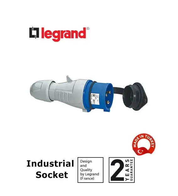 ليجراند - مقبس صناعي - P17, IP44, 200/250 V~, 16 A, 2P+E