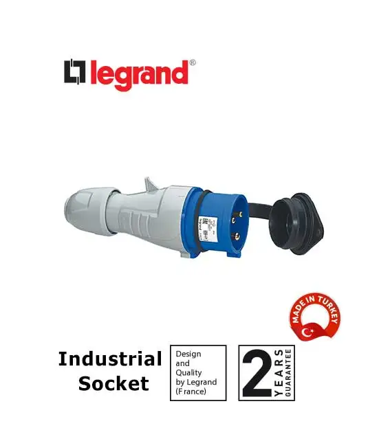 ليجراند - مقبس صناعي P17, IP44, 200/250 V~, 32 A, 2P+E