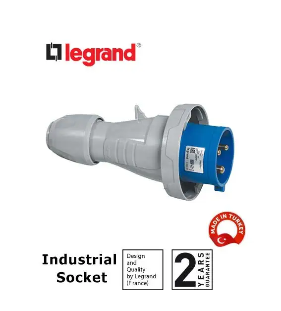 ليجراند - مقبس صناعي P17, IP66/67, 200/250 V~, 16 A, 2P+E