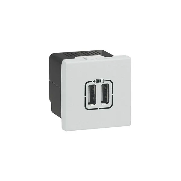 ليجراند - مخرج USB أرتيور - 5 فولت - 3 أمبير - 2 موديول - ألومنيوم