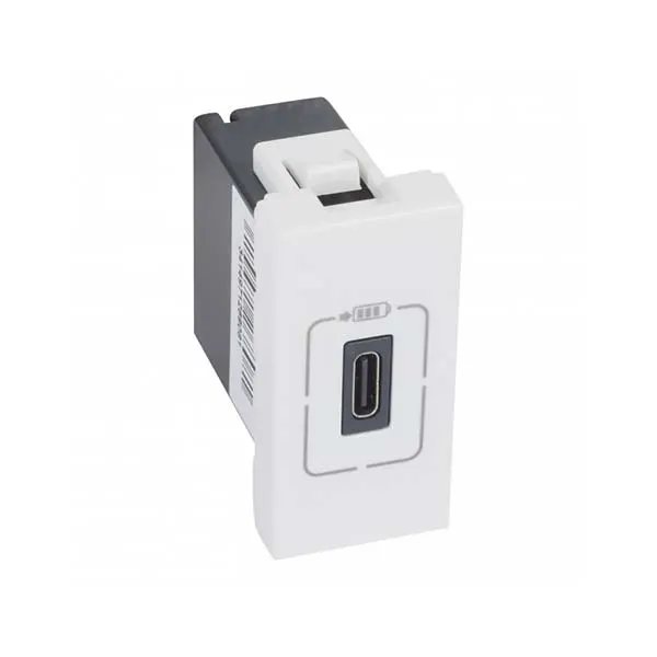 ليجراند - فيش أرتيور - USB من النوع C - 1.5 أمبير/7.5 وات - 5 فولت - 1 موديول - أبيض