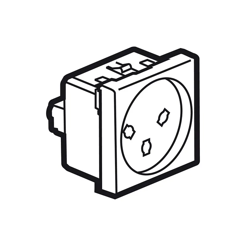 ليجراند - مقبس Arteor، إسرائيلي، 16A 250V، 2P+E Switched، 2 موديول، Shuttered، Magnesium