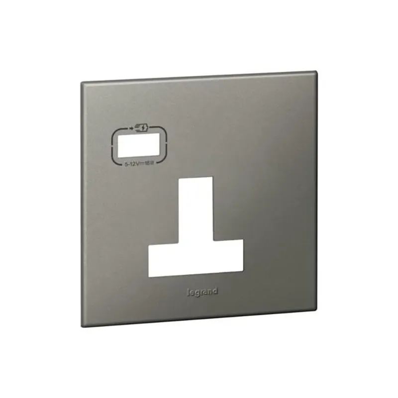 ليجراند - لوحة Arteor، BS، 13A 250V، قطب واحد، مفرد، مع USB-C، Magnesium