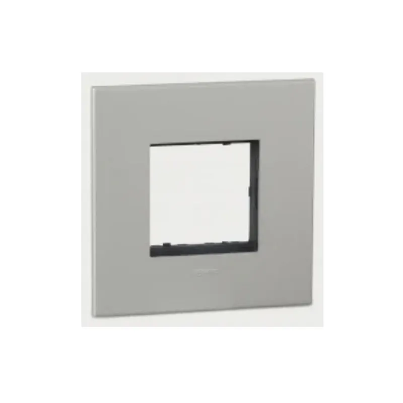 ليجراند - غطاء مع إطار Arteor، هندي، 2 موديول، مربع، Pearl Aluminium